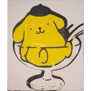 Pompompurin Sanrio Spray Paint Art Piece